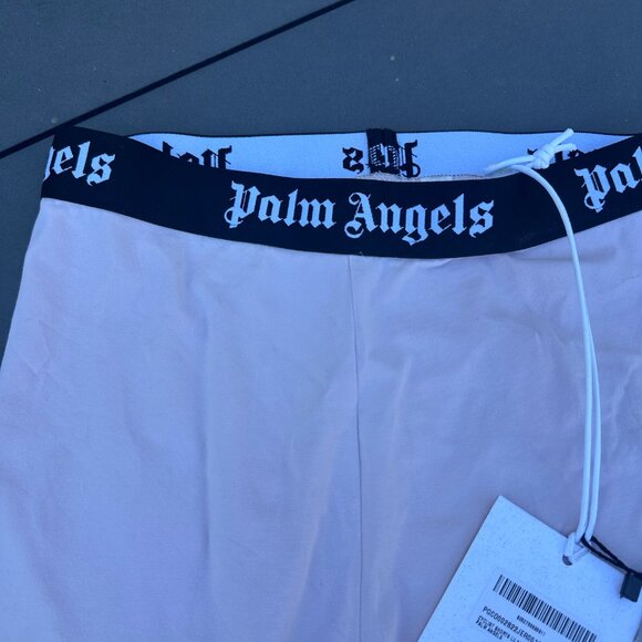 NWT Palm Angels Kids Cycling Shorts Lilac Sz 12 Logo Waistband - Picture 7 of 9
